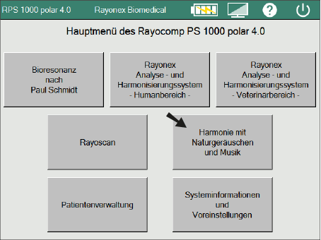 Harmonie mit Musik und Naturgeräuschen