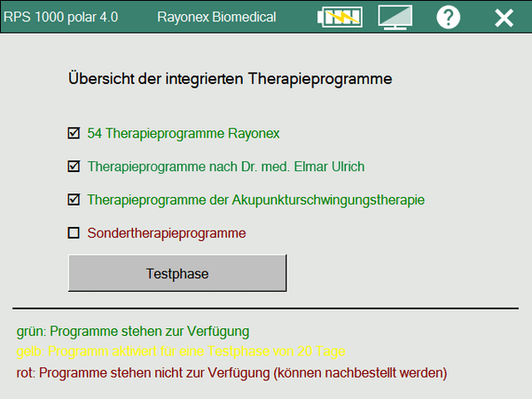 Programme nach Dr. med. Elmar Ulrich