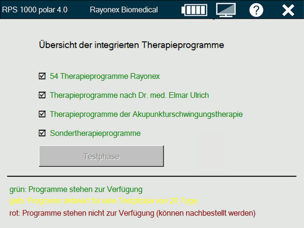 Programme nach Dr. med. Elmar Ulrich