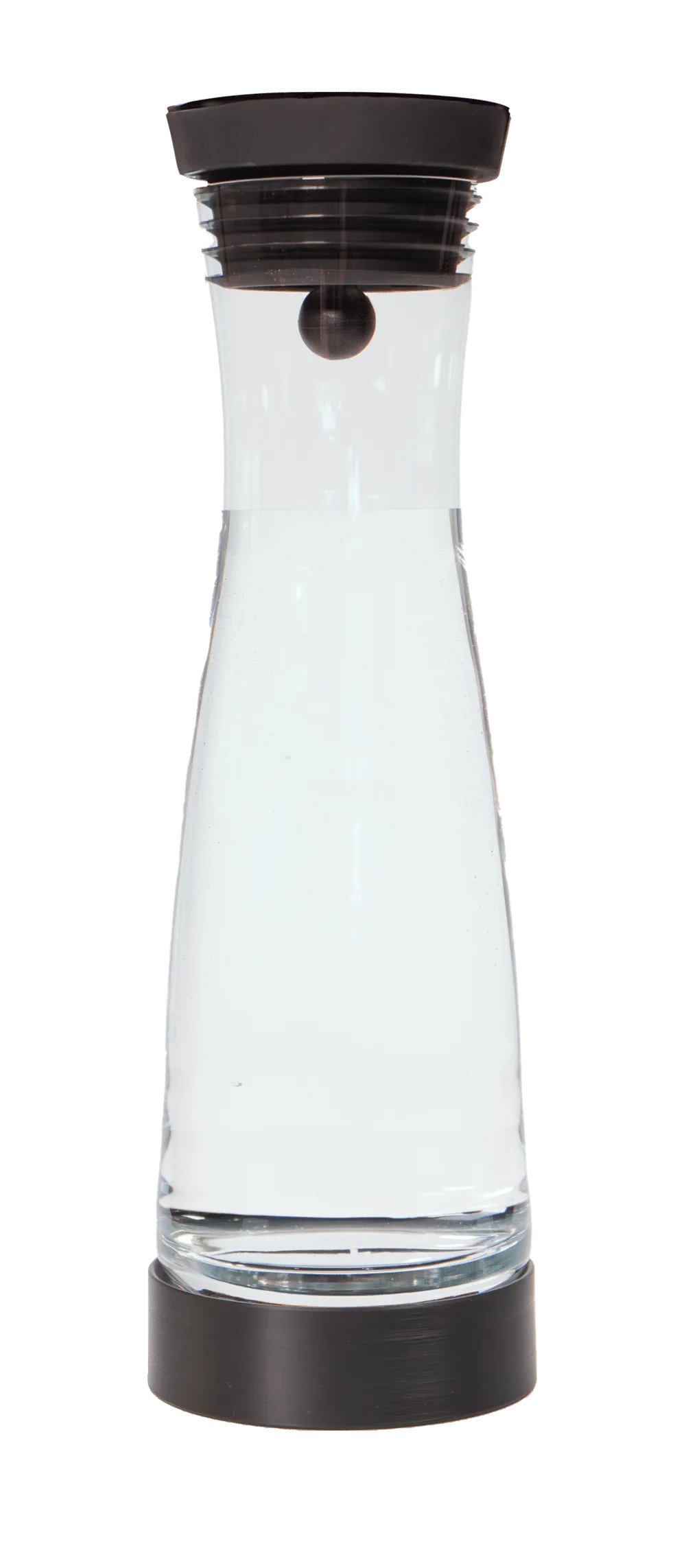 Rayo®-Aqua Complete, Glaskaraffe in Schrägansicht mit sichtbarer Wandungskante
