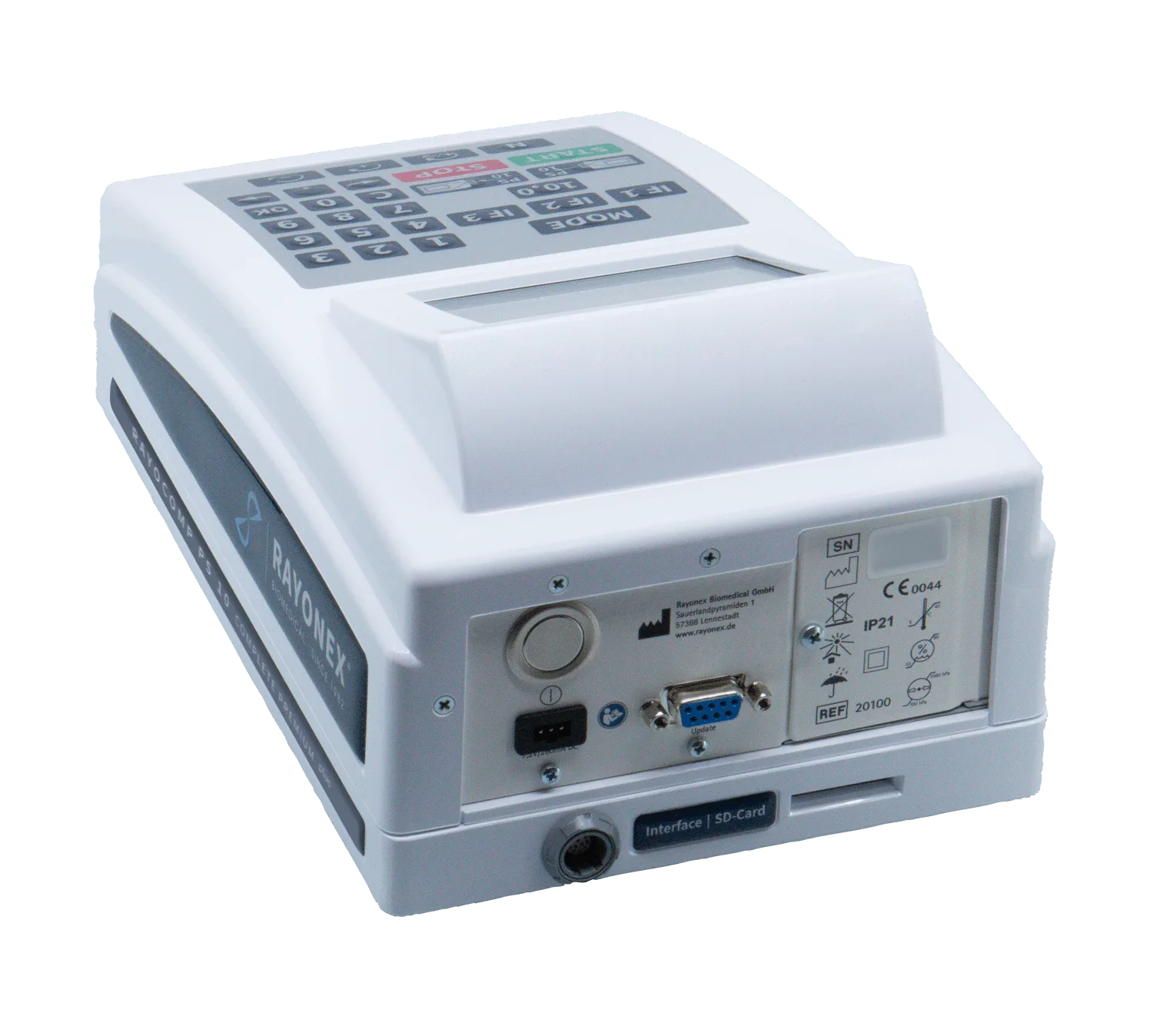 Rayocomp PS 10 Complete Premium plus von hinten mit Anschlussbuchsen und Typenschild